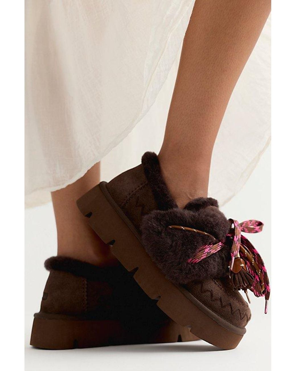 Nan-Ku Couture Brown Iceland Shearling Moccasins By