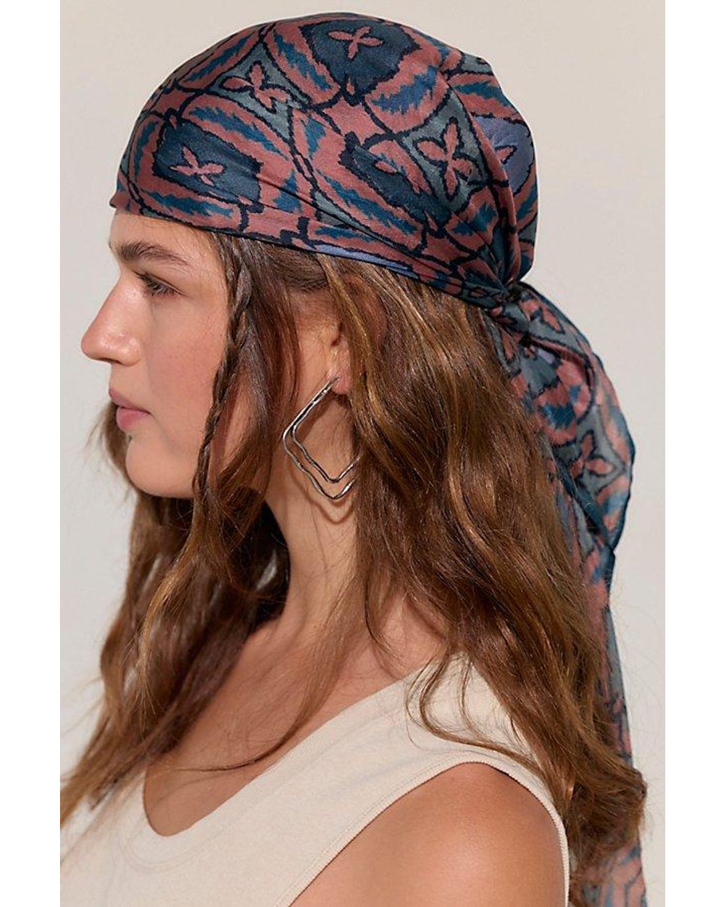 Free People Black So Silk Printed Bandana