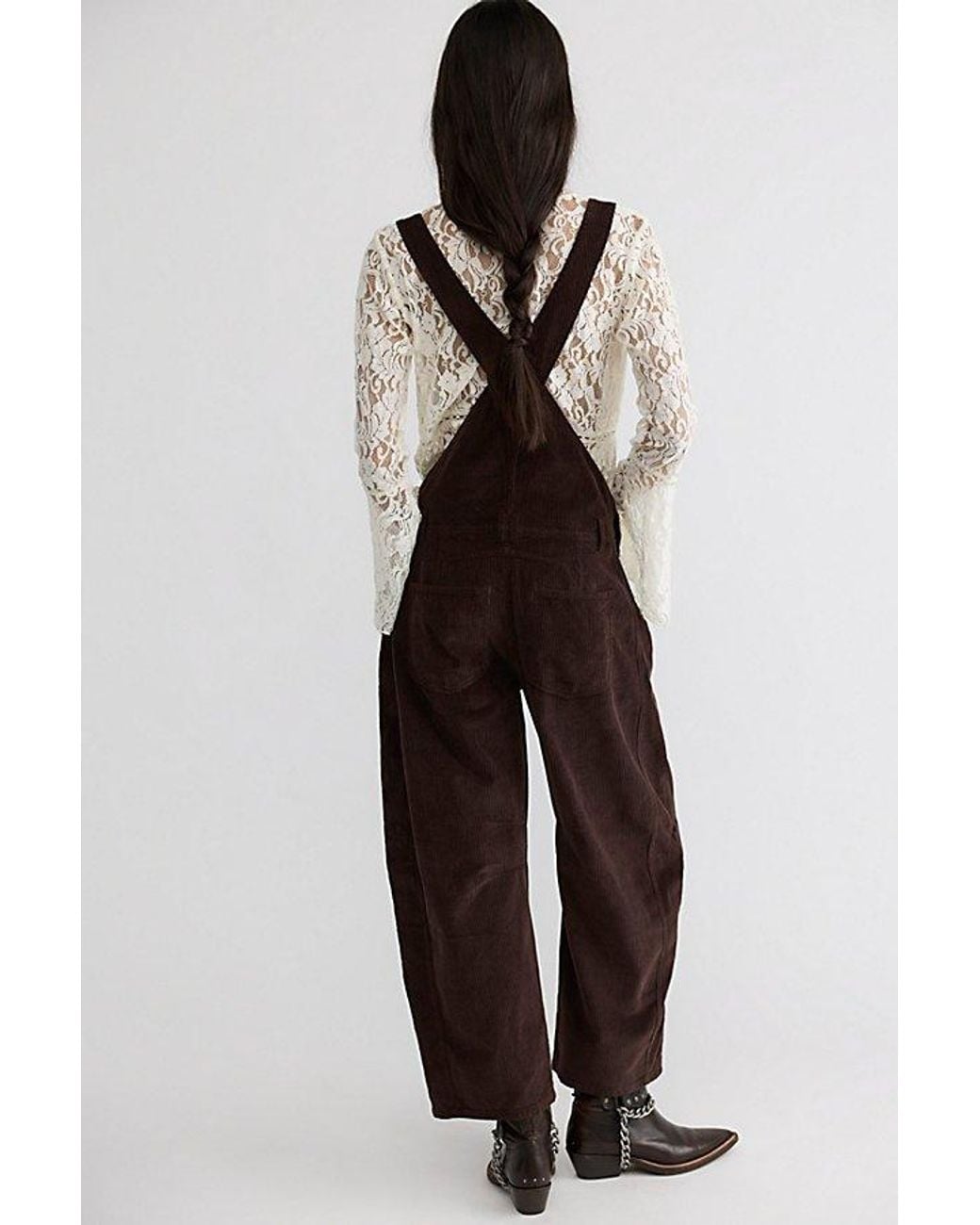 Free People Multicolor Good Luck Cord Overalls