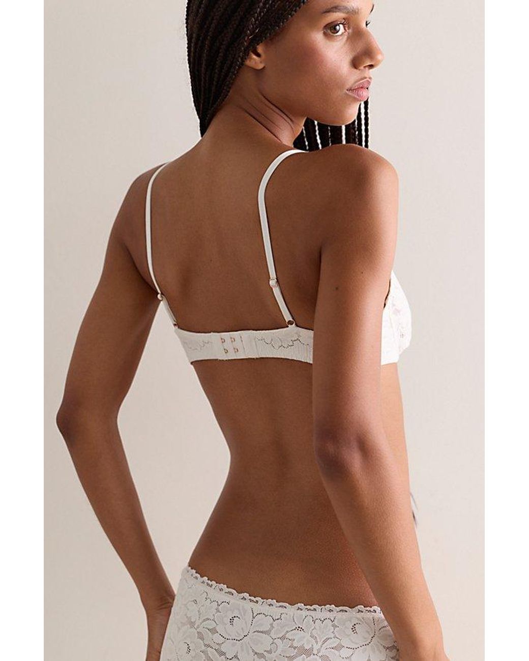 Intimately By Free People Blue Smooth Talking Lace Demi Underwire Bra By