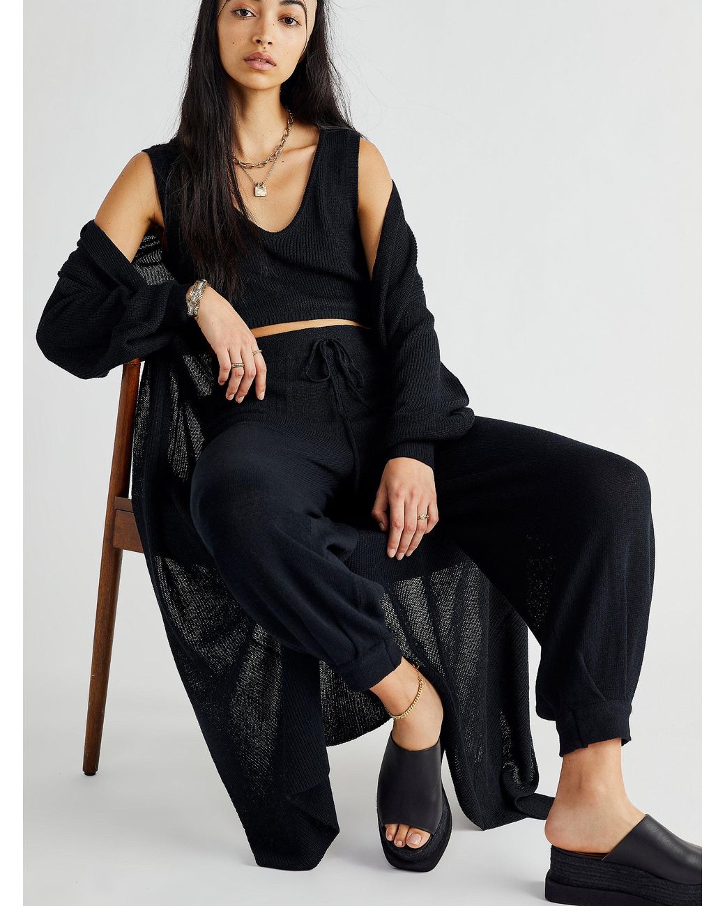 Free People Living In This Sweater Set in Black | Lyst