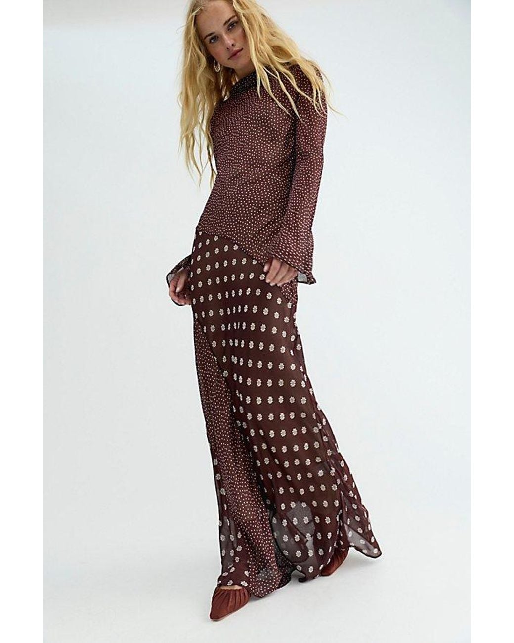 ROAME. Brown Hallie Maxi Dress