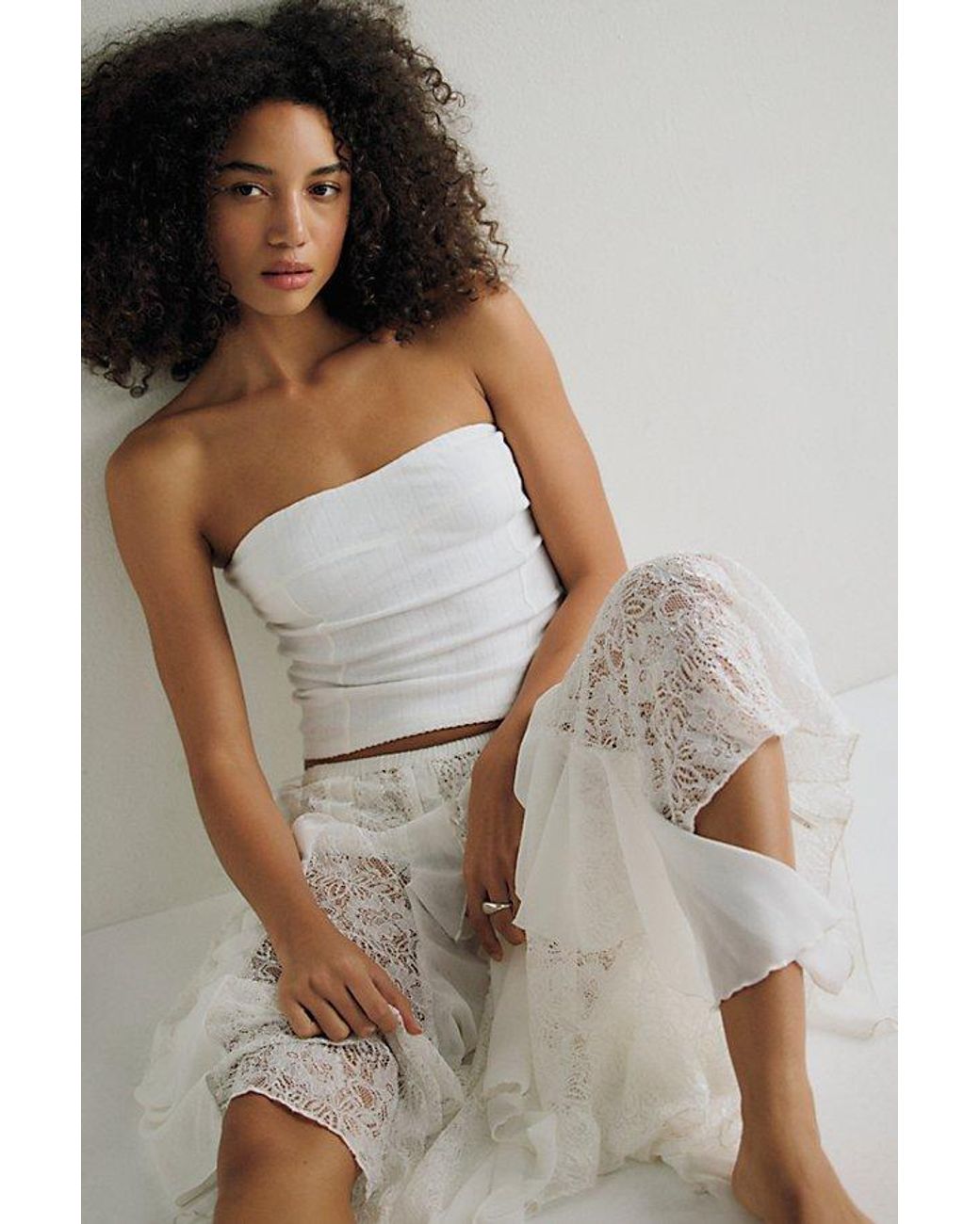 Intimately By Free People Green Candy Calling Maxi Slip Skirt By