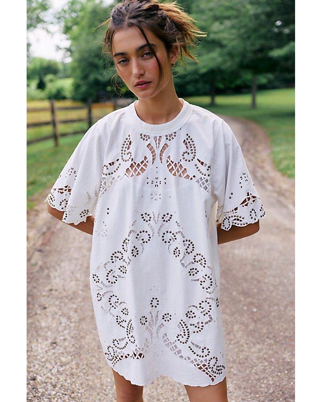 Free People Green Magic Magic T-Shirt Dress