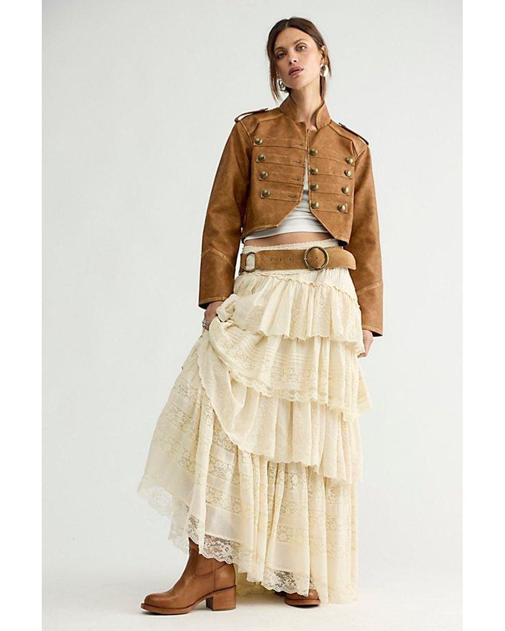 Free People Multicolor Regency Riot Maxi Skirt