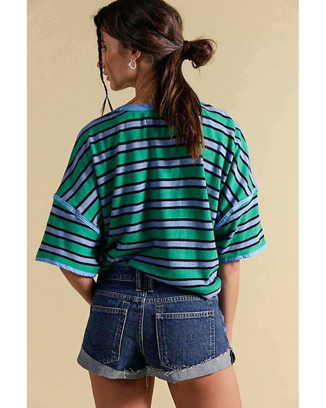 Free People Black Cali Cuffed Shorties