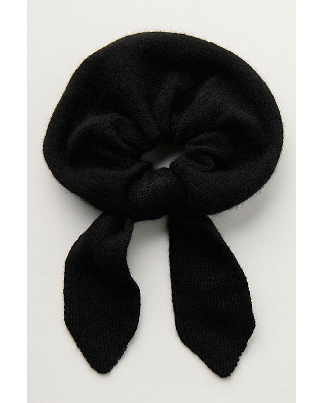 Free People Black Cashmere Knot Scrunchie