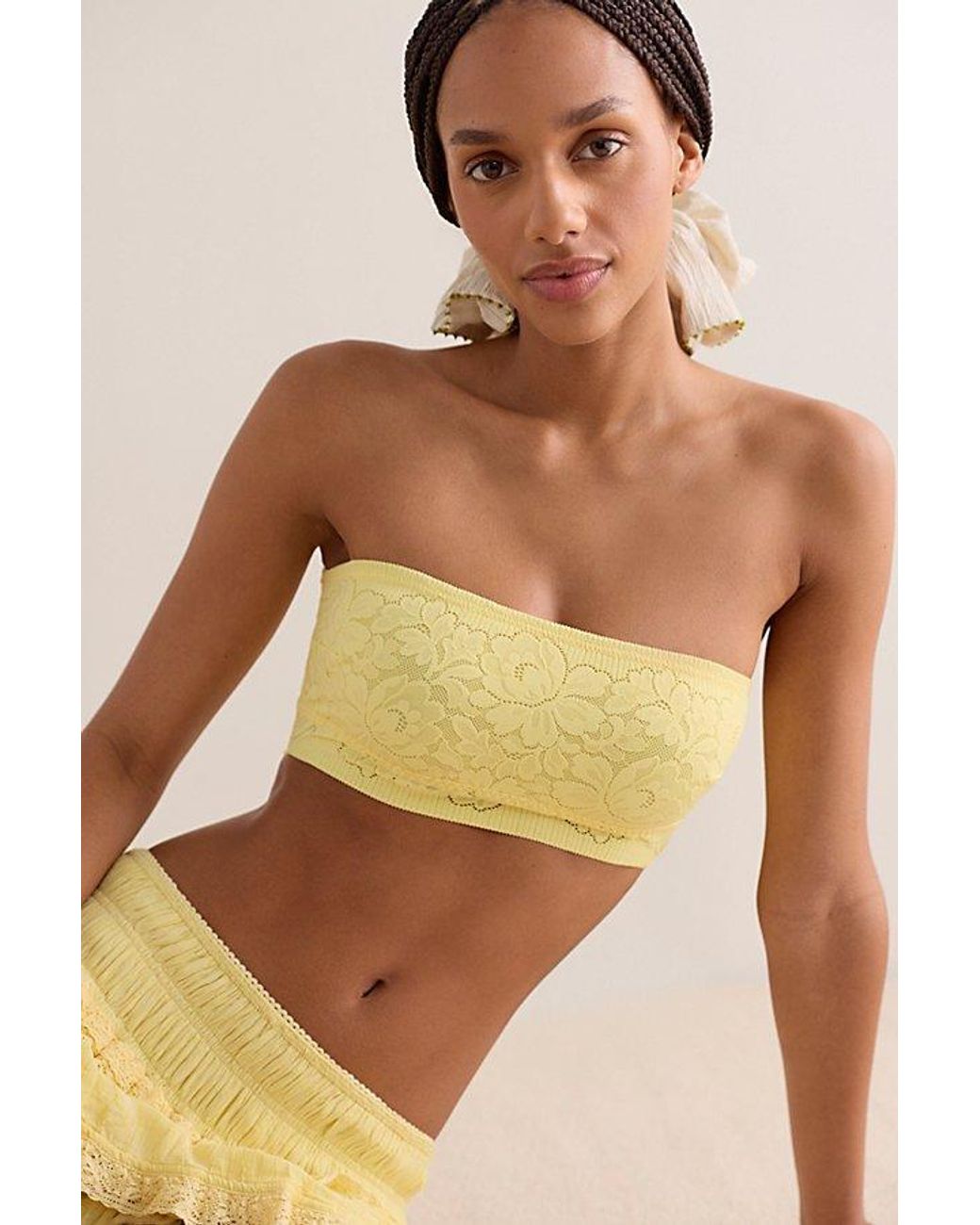 Intimately By Free People Green Smooth Talking Lace Bandeau By