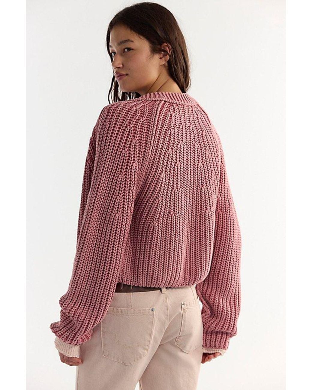 Free People Red Sweet Nothing Cotton Cardi