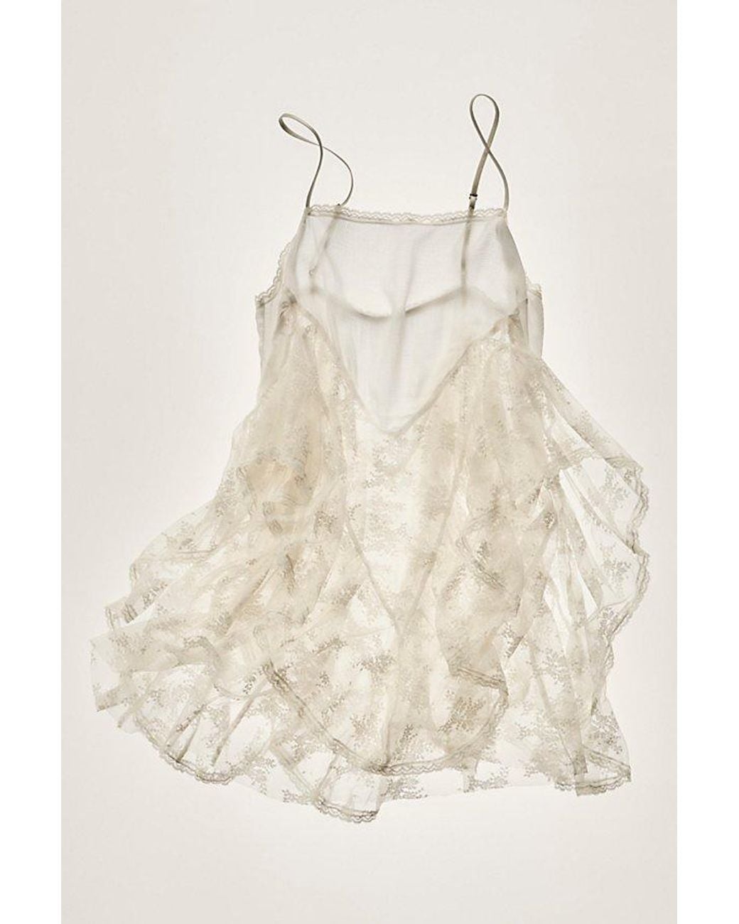 Intimately By Free People Natural Sunday Candy Mini Slip Dress By