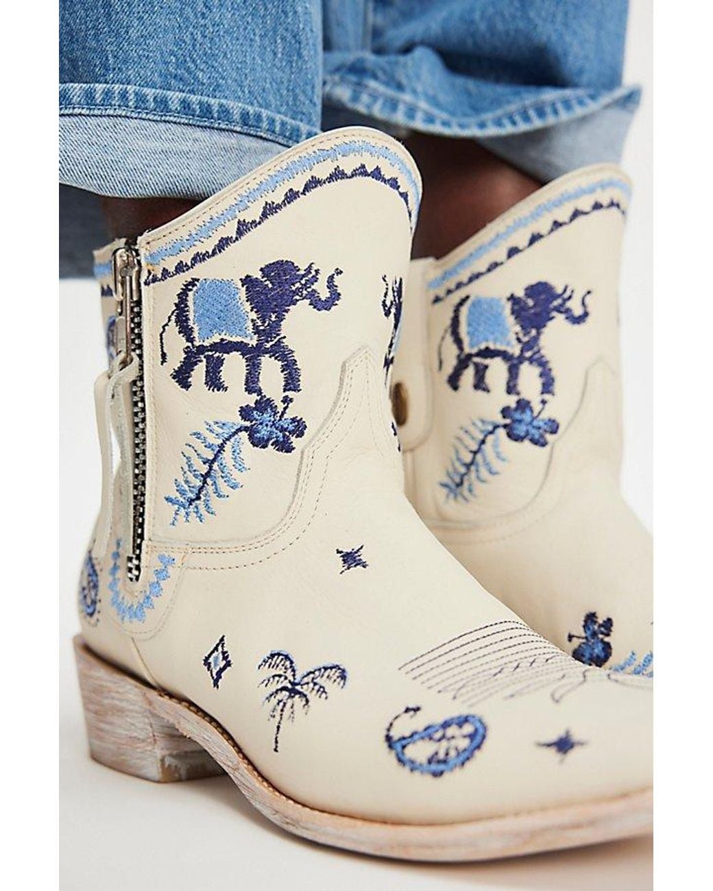 Mexicana Blue Scenic Route Embroidered Boots
