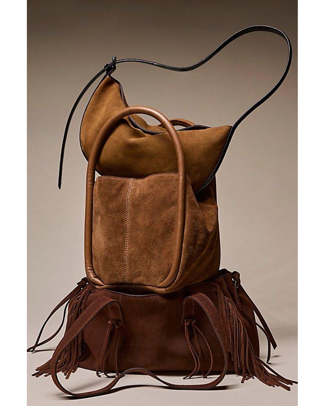 RARE Free People leather, suede, woven basket back pack. Like new. Barely used. Suede Sardona Backpack | Free People main image 3