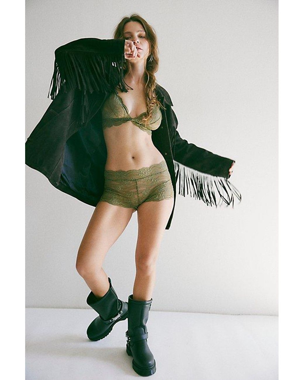 Intimately By Free People Multicolor Last Dance Lace Triangle Bralette