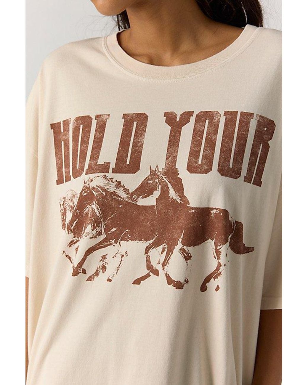 Daydreamer Natural Hold Your Horses Tee By
