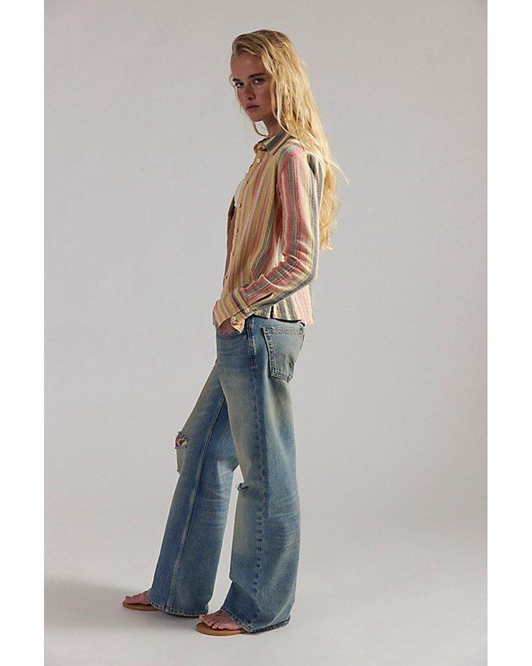Free People Blue Tennessee Low-Rise Boyfriend Jeans