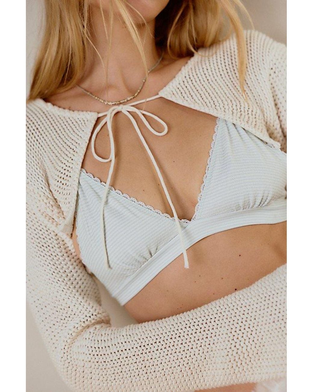 Intimately By Free People Natural Sweet Point Seamless Triangle Bralette By