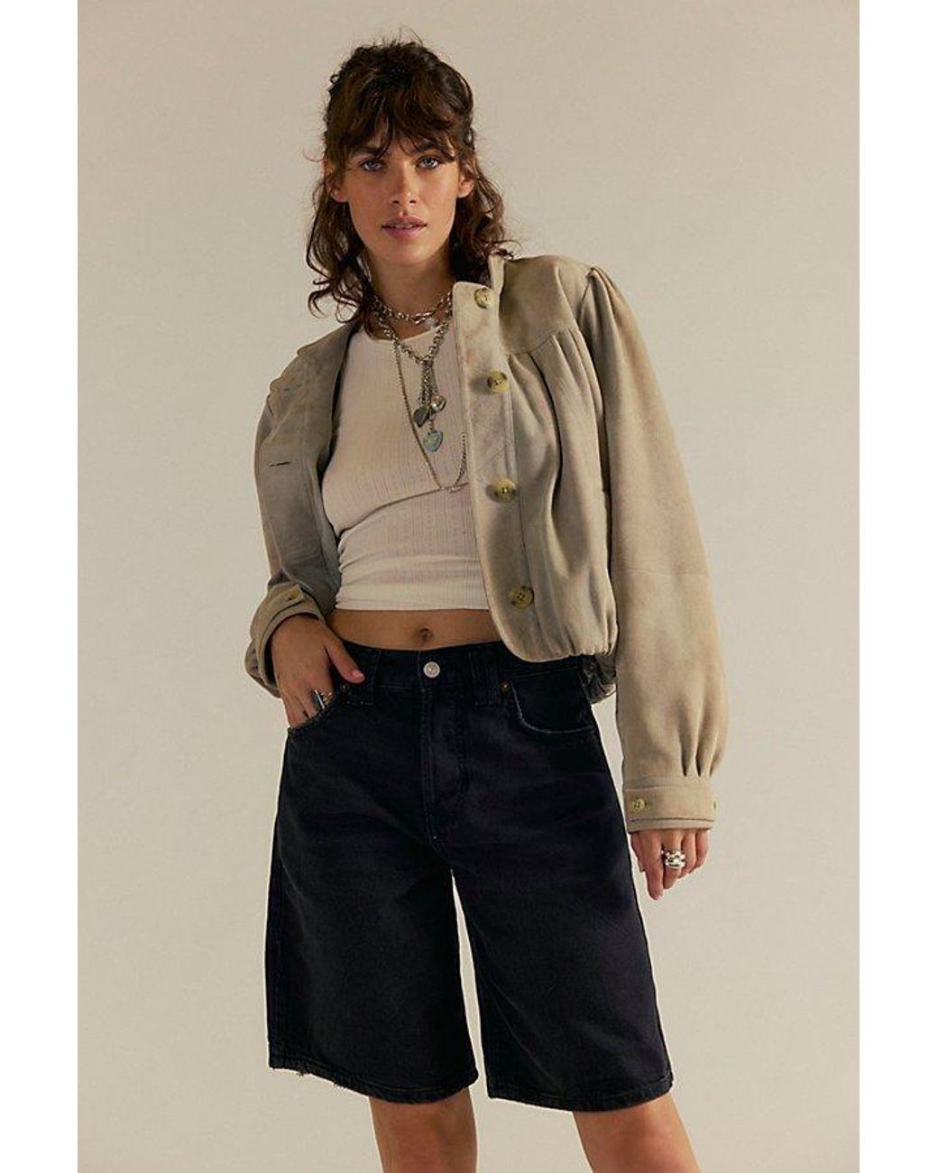 Free People Black Montana Shorts