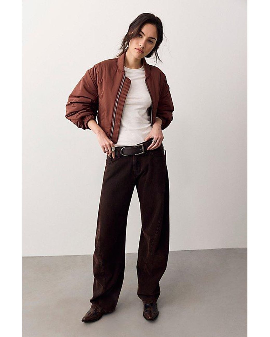 Free People Black Fable Low-Rise Twisted Bowed Jeans