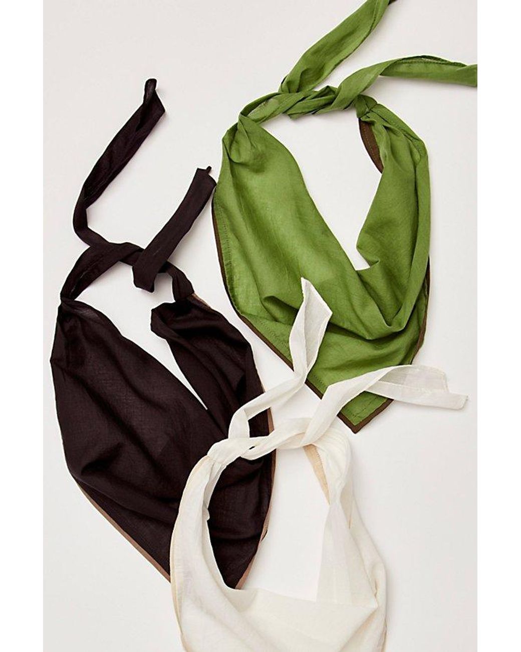 Free People Green Graceland Solid Sheer Hair Scarf