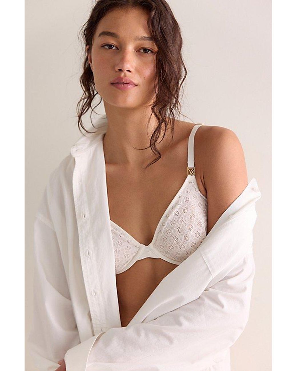 Nudea Brown Honeycomb Semi-Demi Bra
