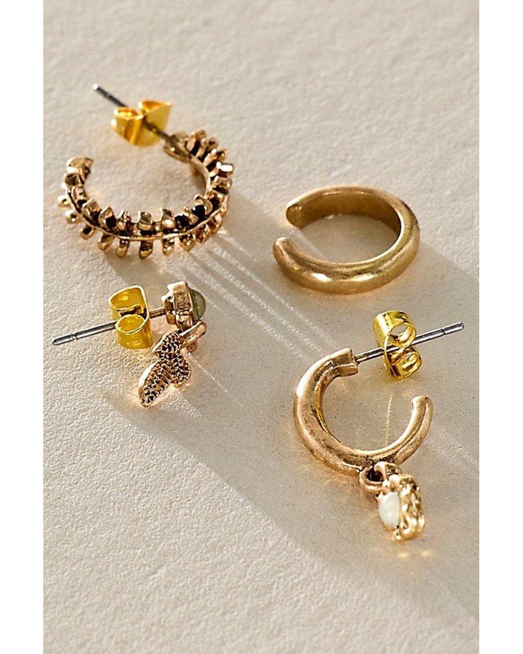 Free People Multicolor Driftwood Earring Set
