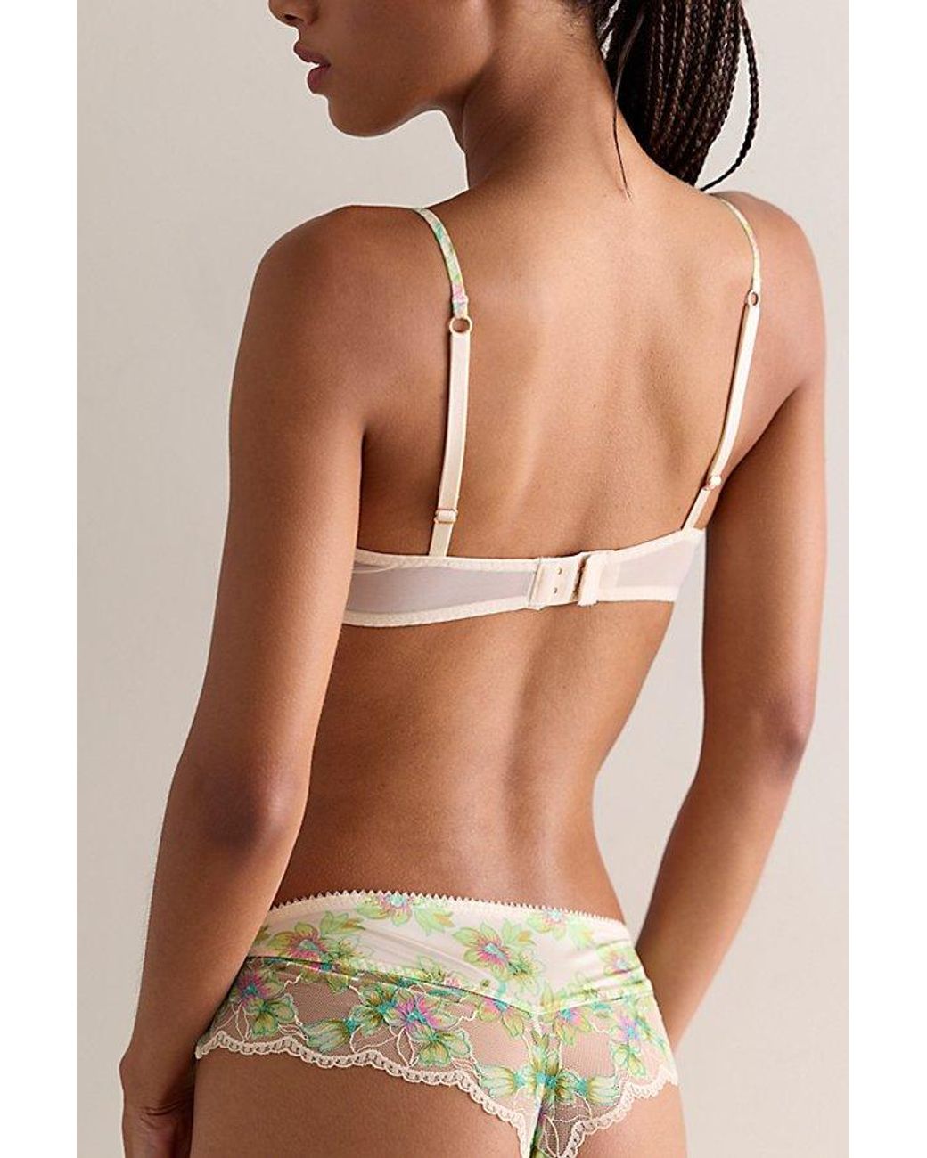 Intimately By Free People Green Printed Lace Undies By