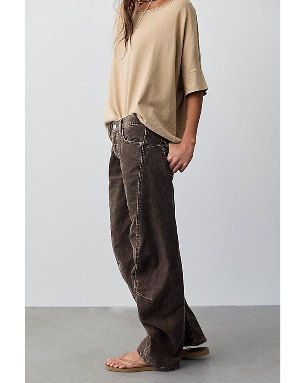 Free People Multicolor Fable Washed Cord Twisted Jeans