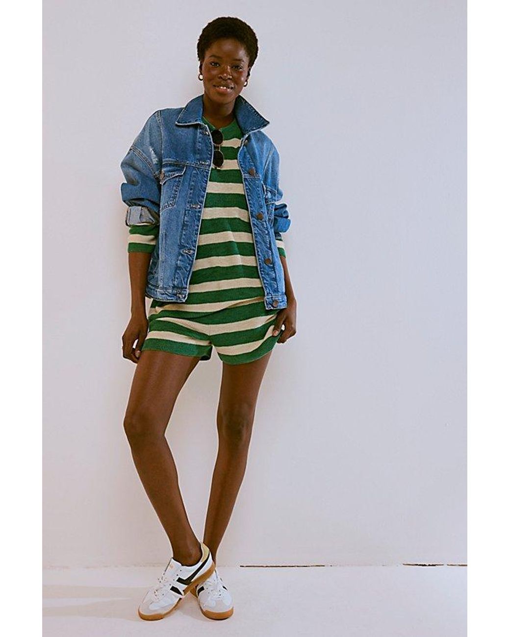 free-est Green Malibu Surf Sweater Co-Ord By