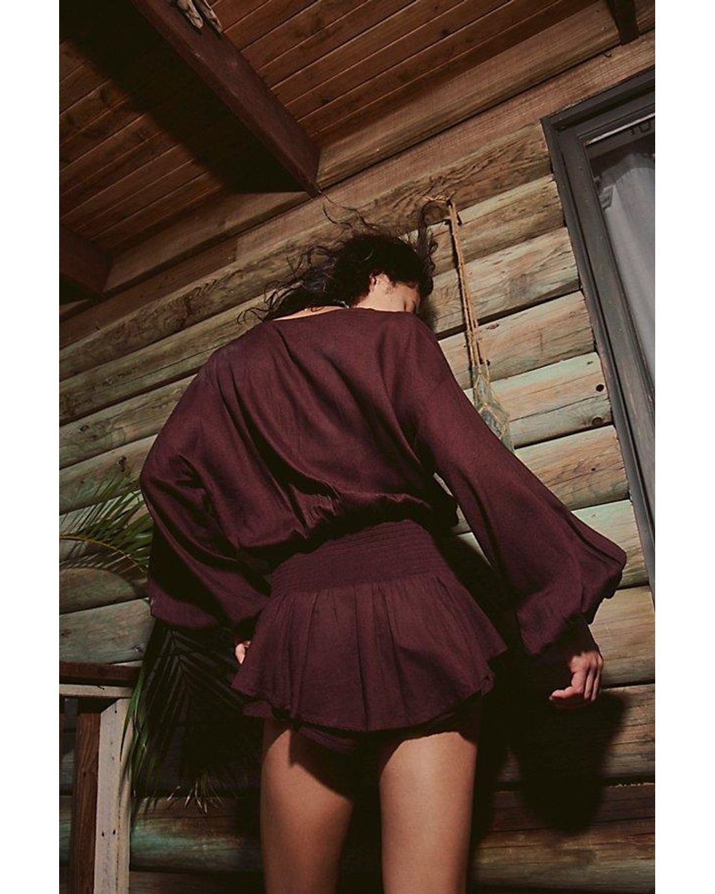 free-est Brown Carson Drop-Waist Romper By