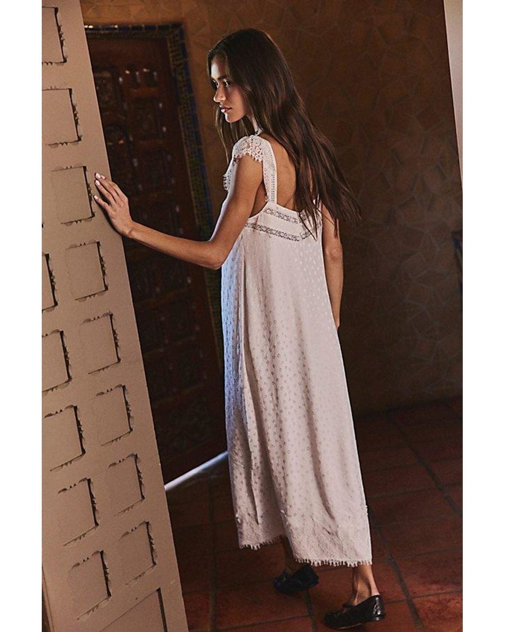 Free People Brown Priscilla Midi Dress