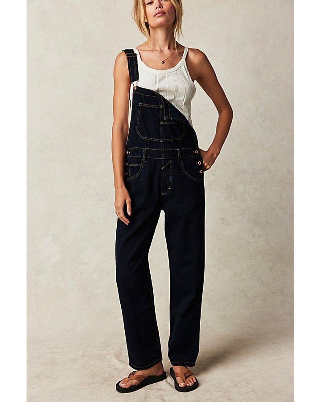 Free people hotsell denim overall