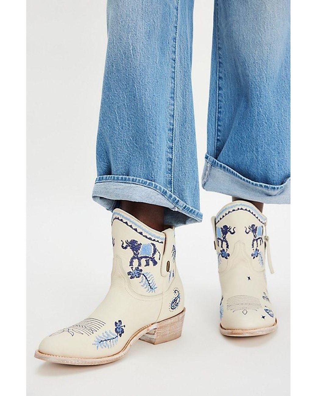 Mexicana Blue Scenic Route Embroidered Boots