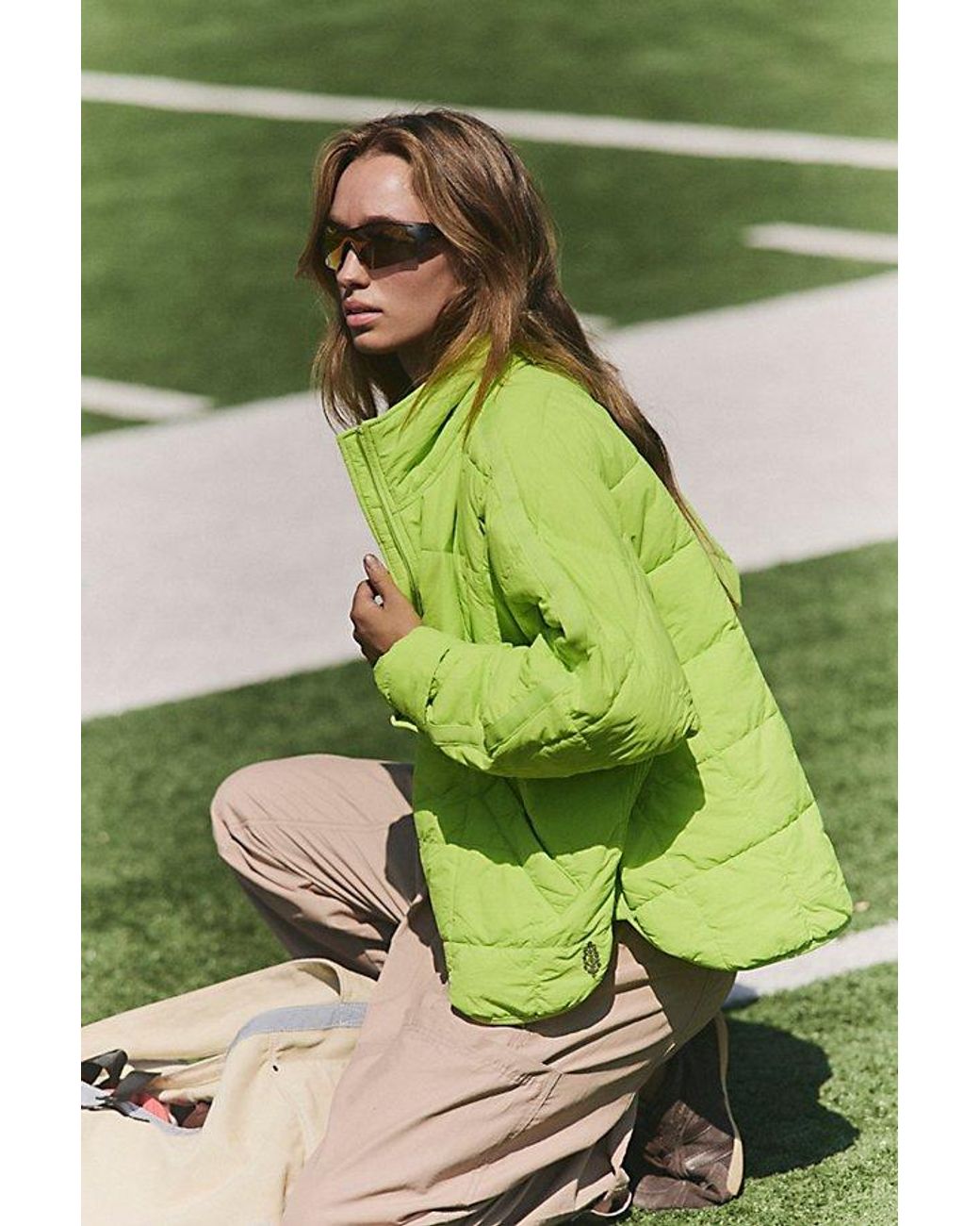 Fp Movement Green Pippa Packable Puffer Jacket