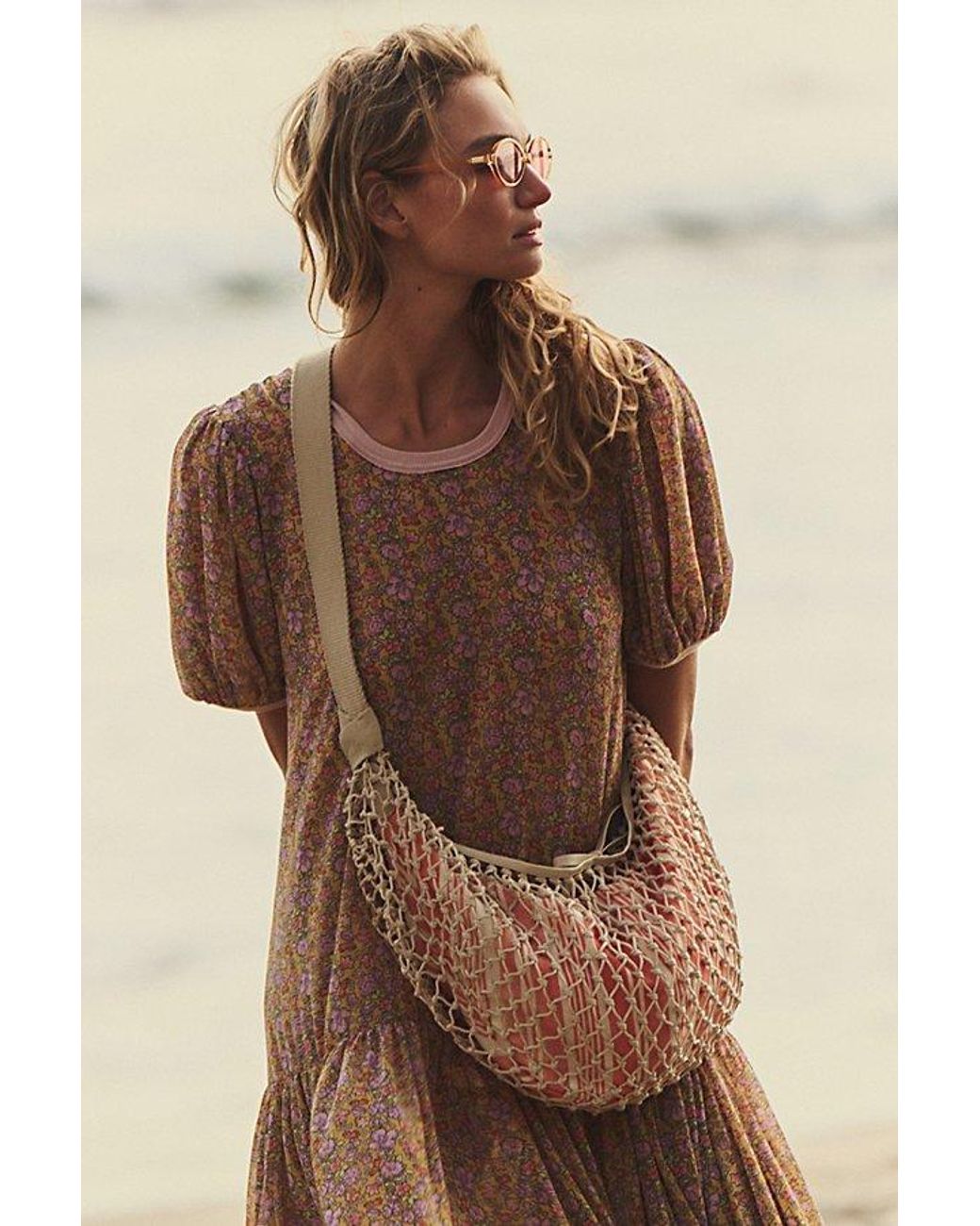 Free People Multicolor Oh Hello Rounded Oval Sunglasses