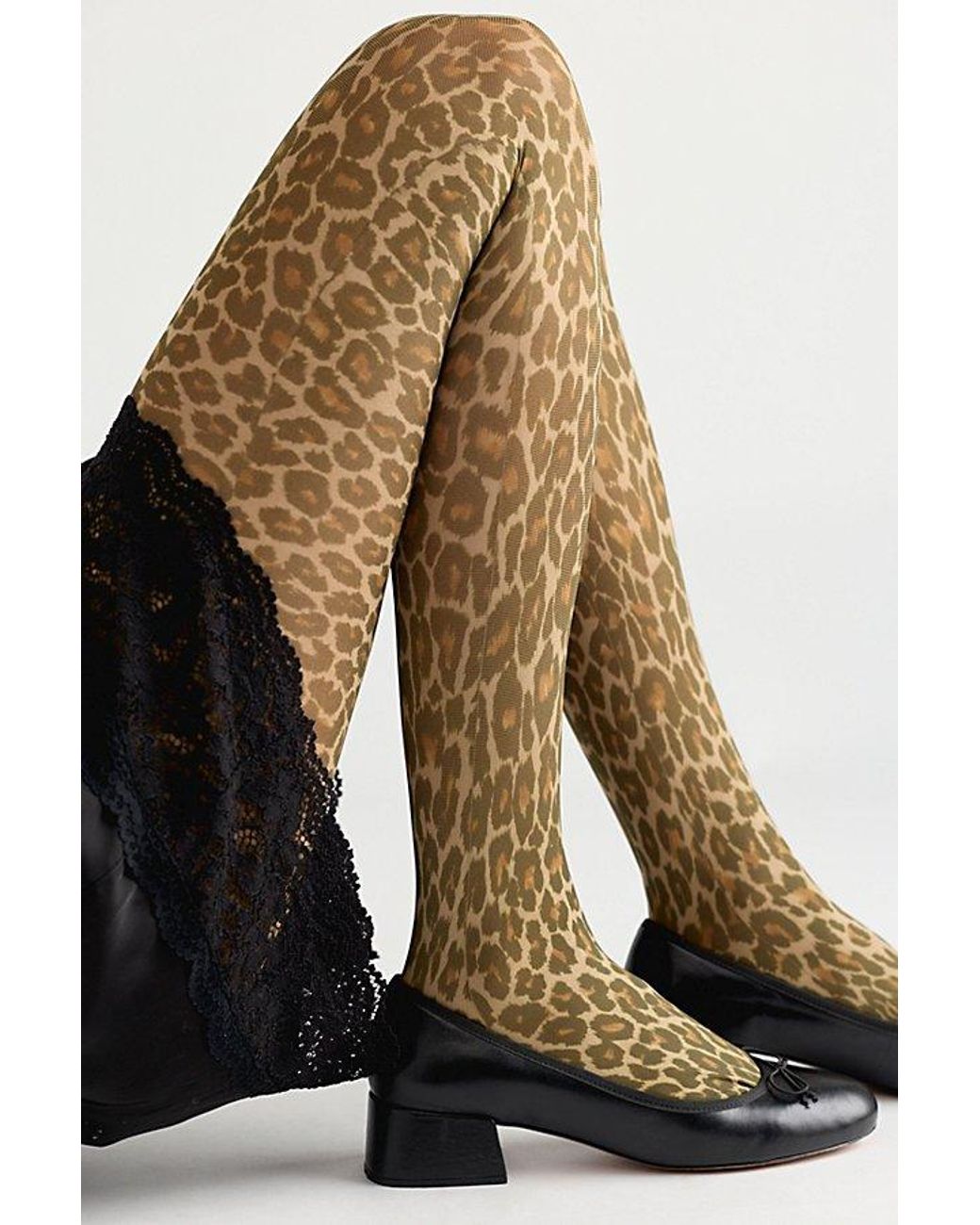 Free People Multicolor Sofia Leopard Tights