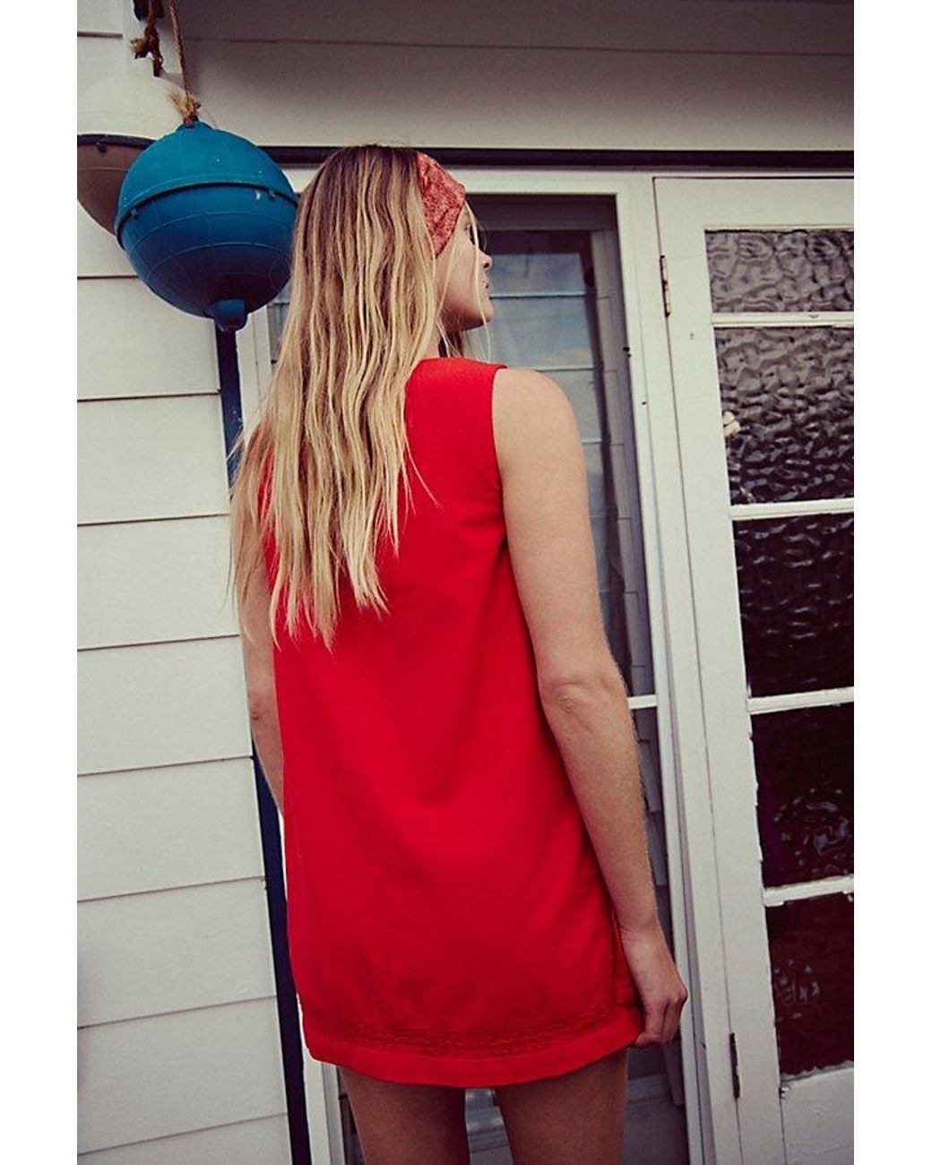 free-est Red Summer Smiles Romper By