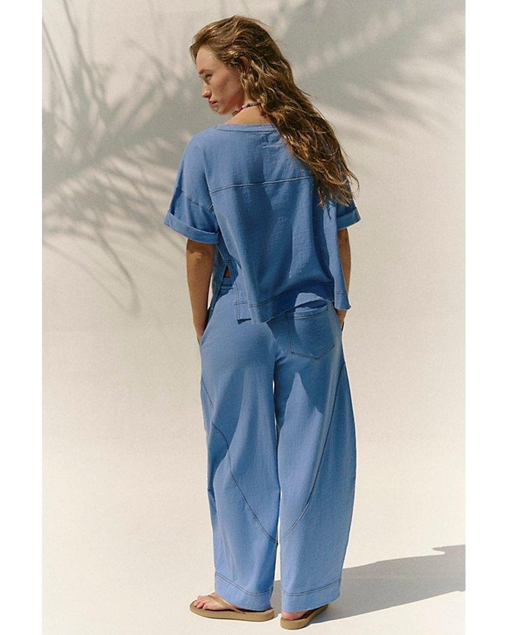 free-est Blue Leandra Pant Set