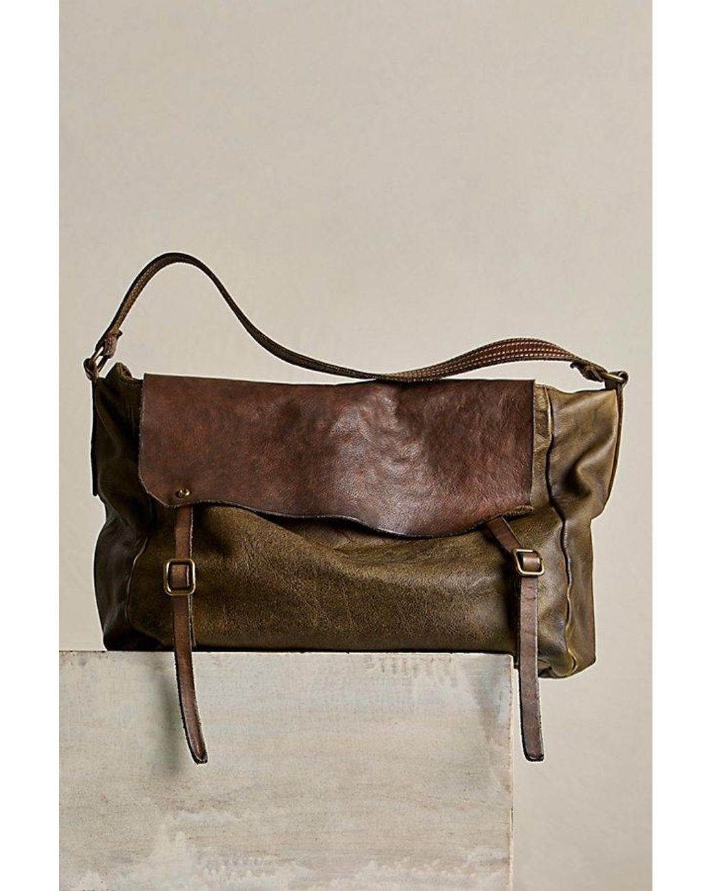Free People Green Benton Messenger Bag