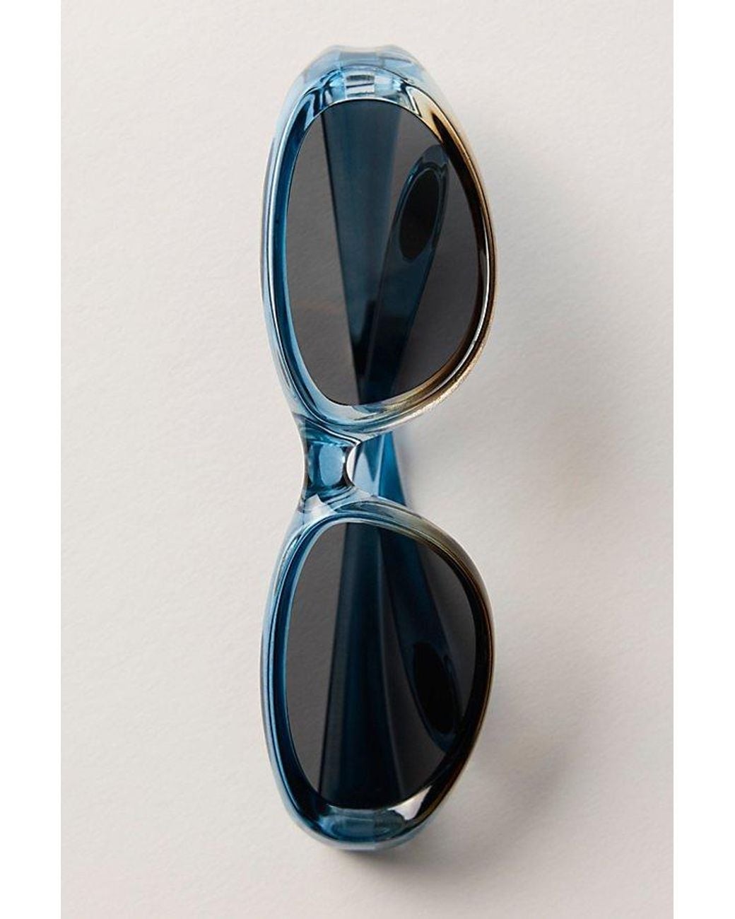 Free People Blue Weston Wrap Around Sunglasses