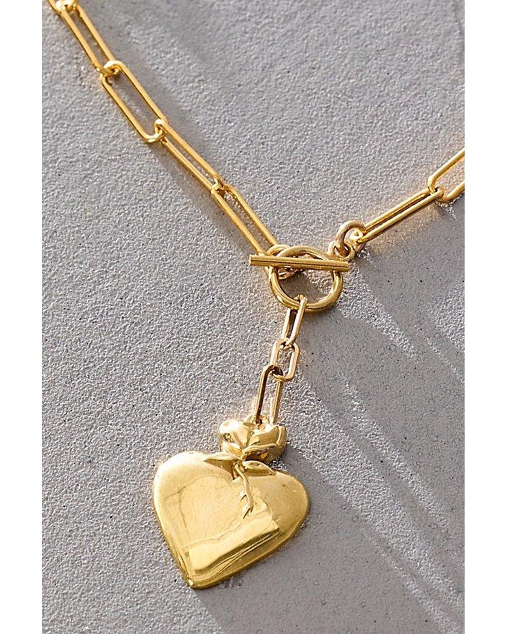 Iwona Ludyga Design Gray Iwona Aurora Paperclip Heart Necklace By