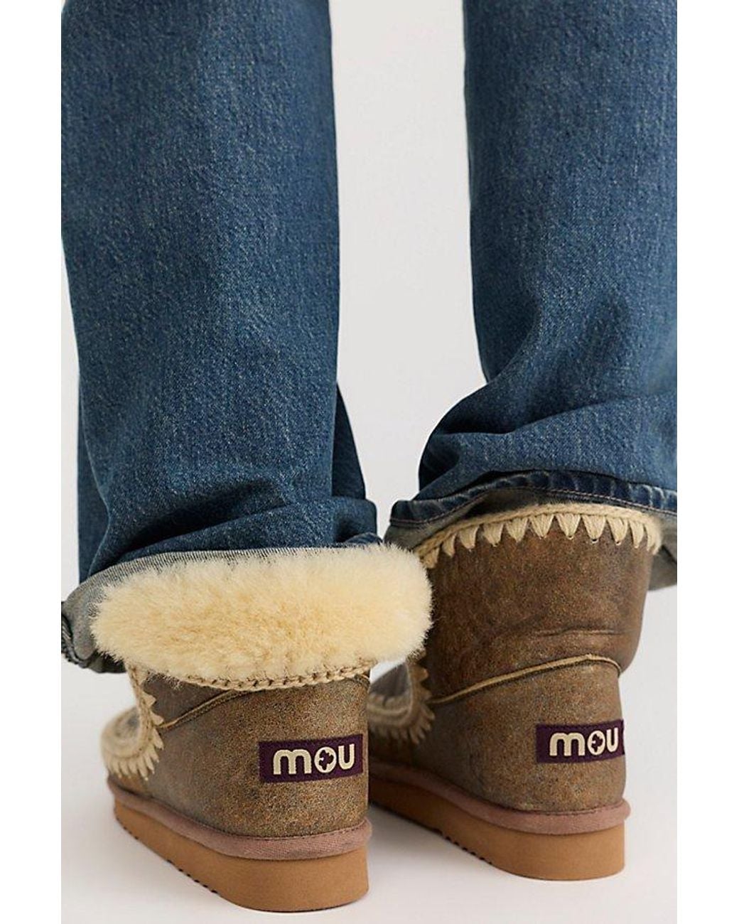 Mou Blue Leather Glacier Boots