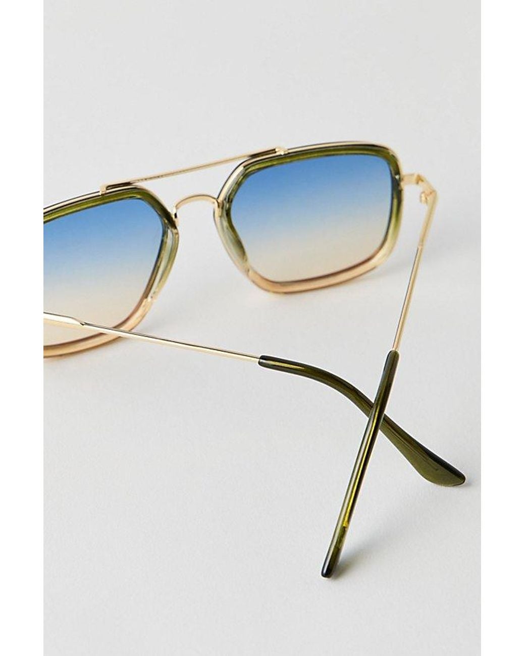 Free People Black Luna Classic Tinted Aviator Sunglasses