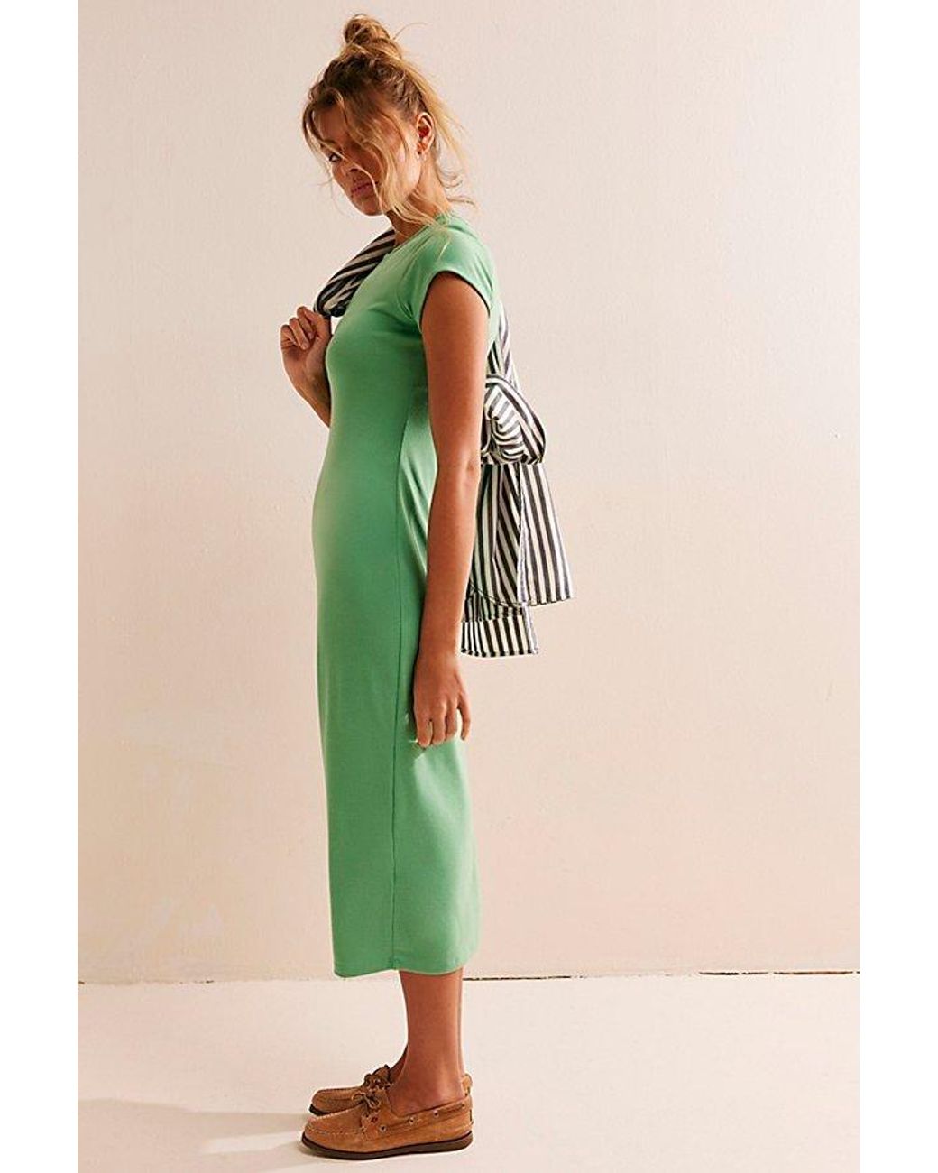 Free People ★ free-est ★ Essential Slim Midi Dress free-people-Green-Marble-