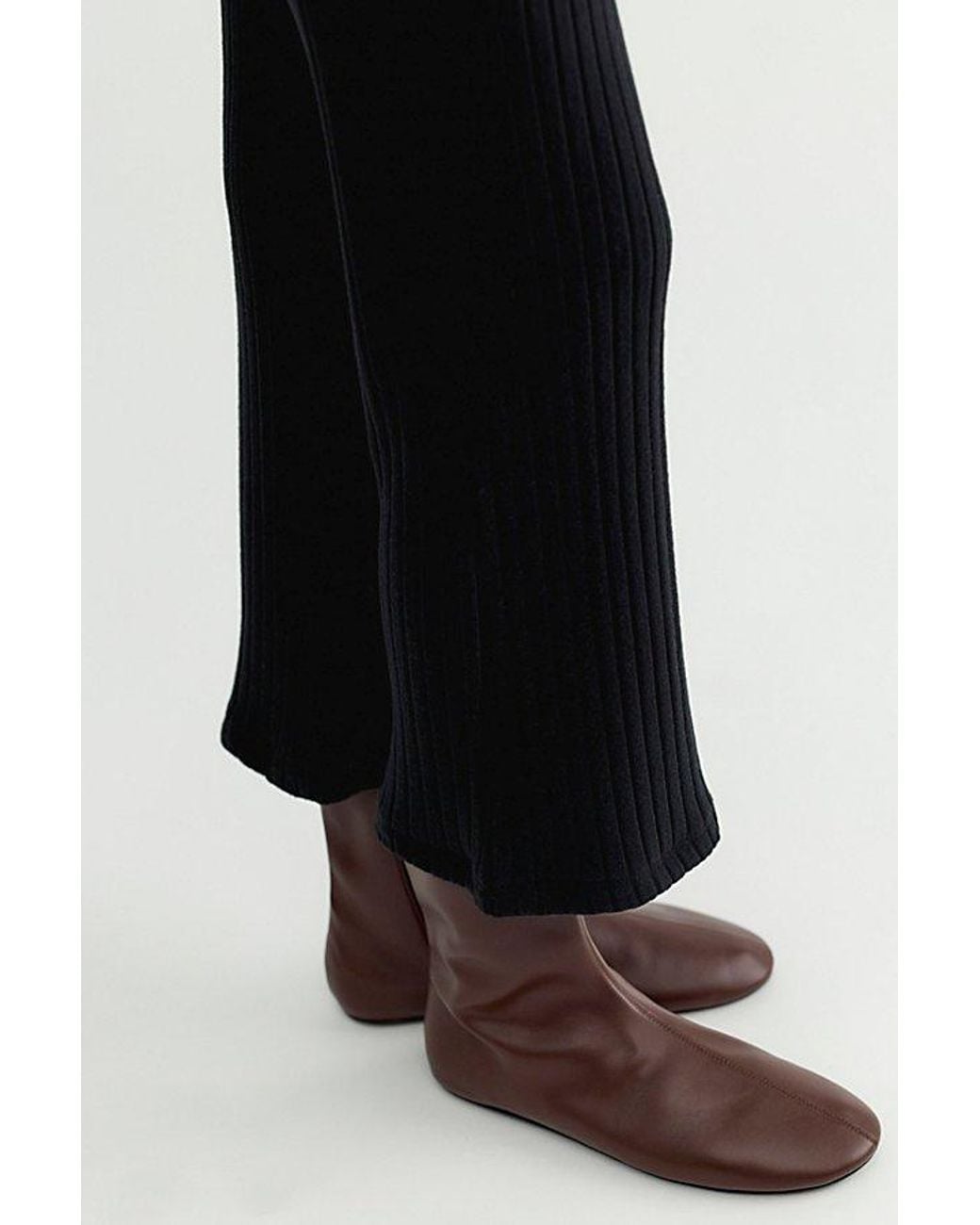 DONNI. White The Sweater Rib Kick Flare Pants