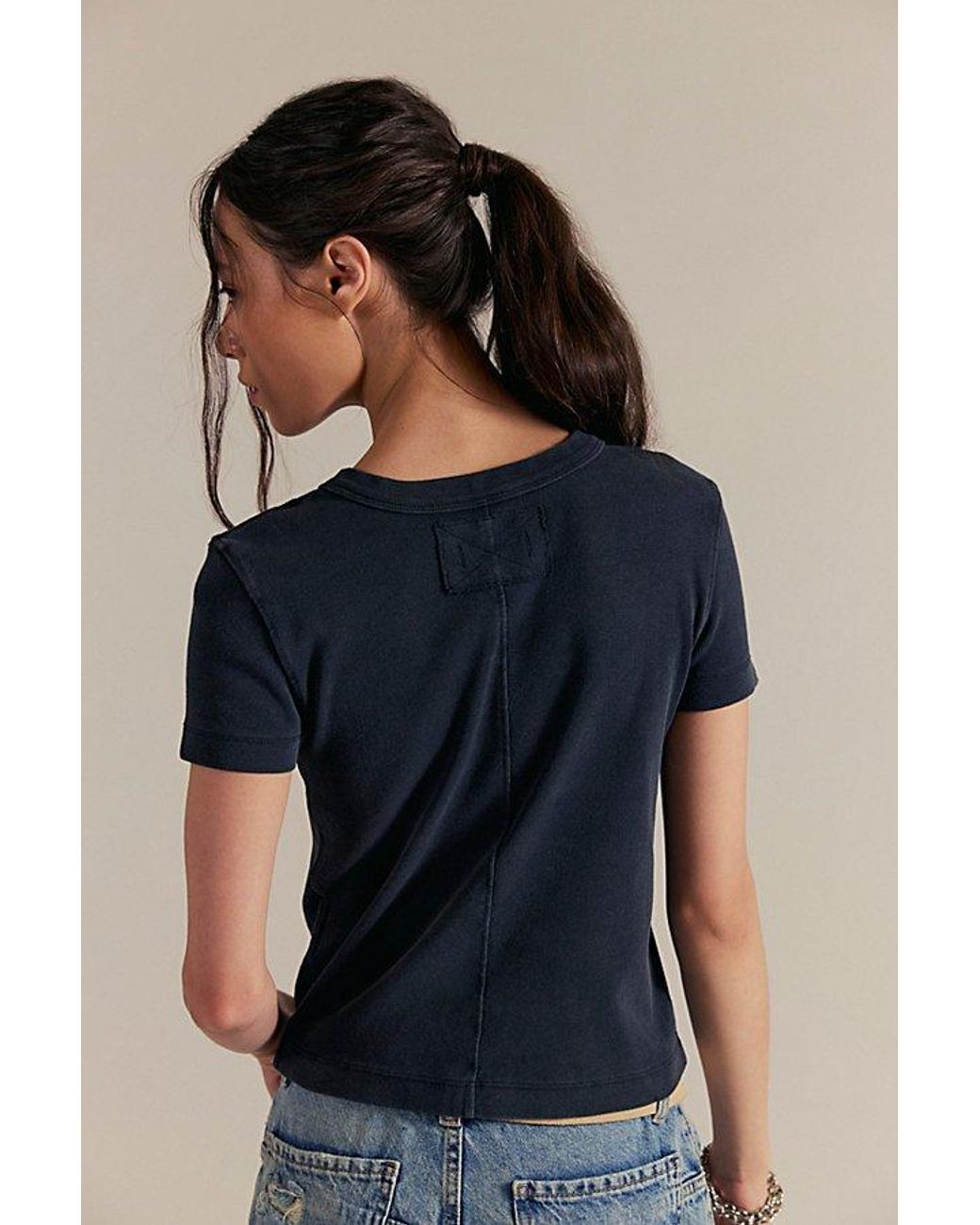 Free People Blue Atlas Crew Tee