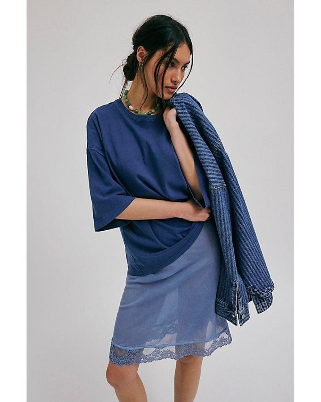 Free People Blue We The Free Perfect Oversized Tee