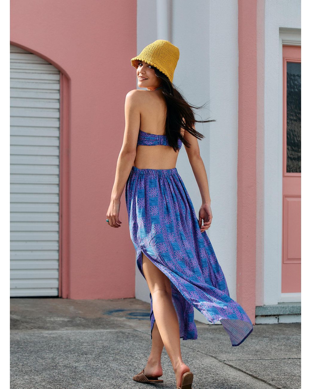 Free People Peyton Maxi Dress in Blue 