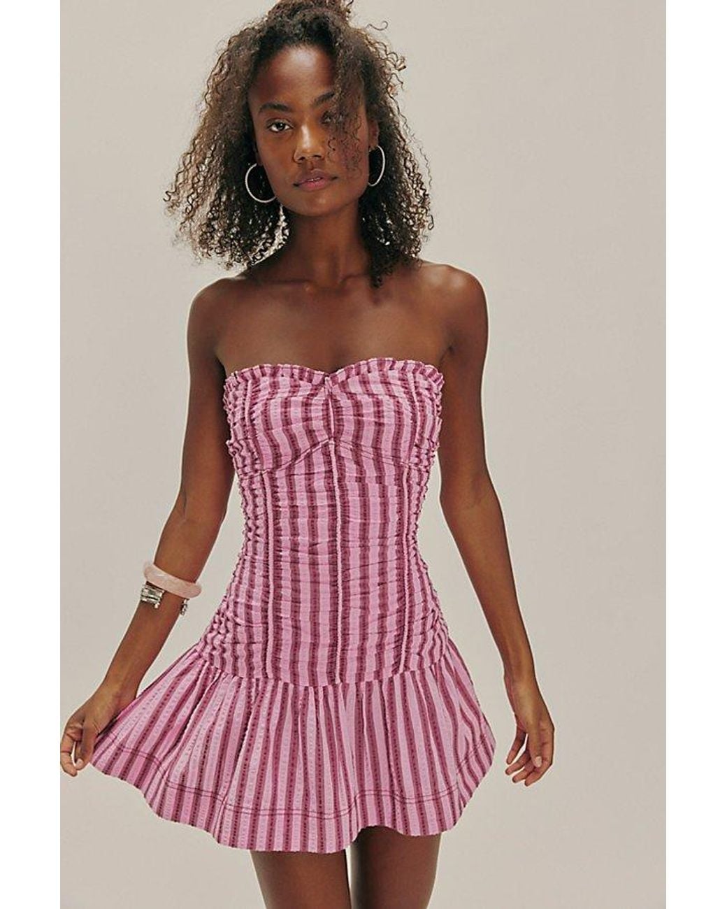 Free People Surefire Mini Dress in Pink | Lyst