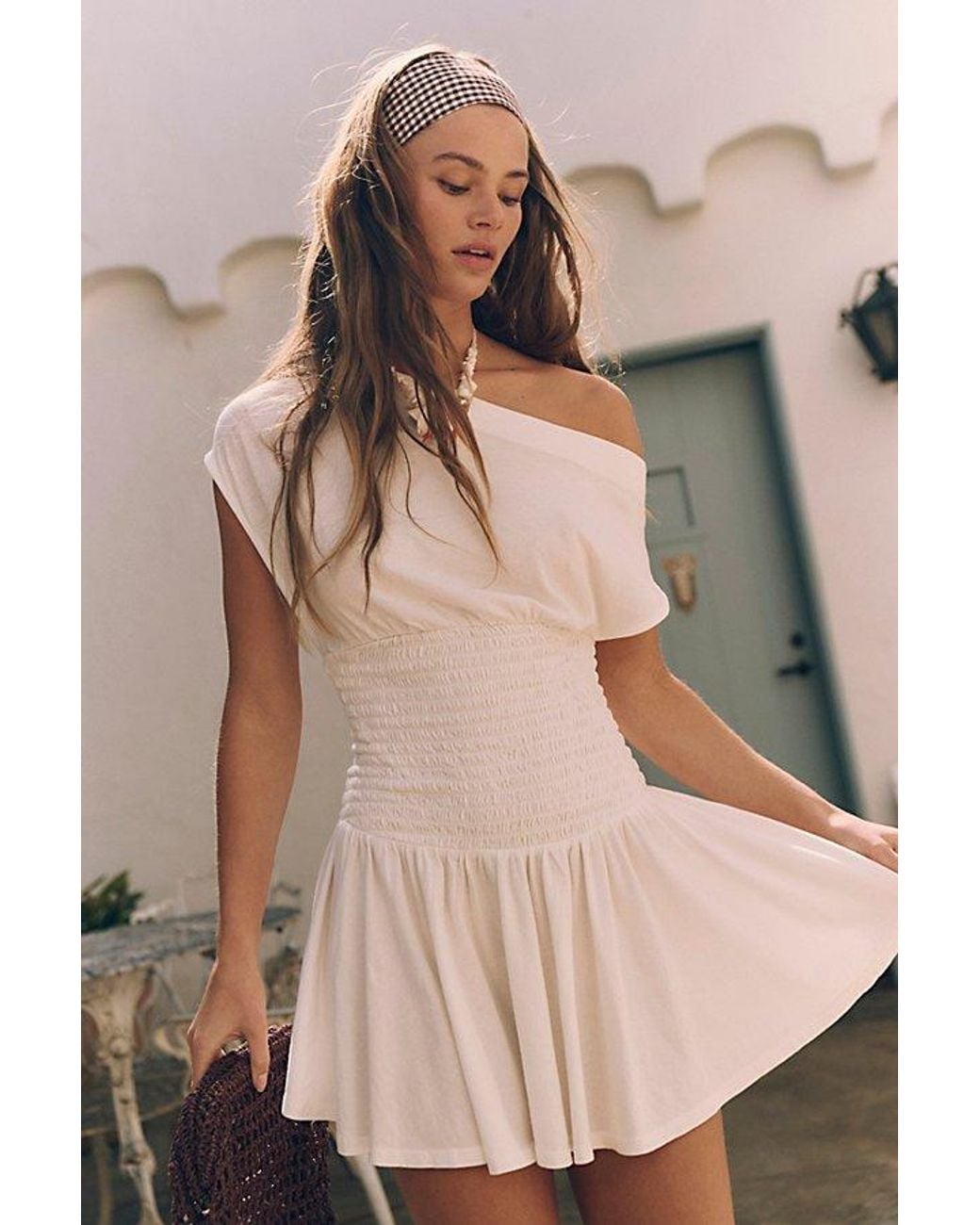 Free People Scorching Hot Mini Dress in Natural | Lyst