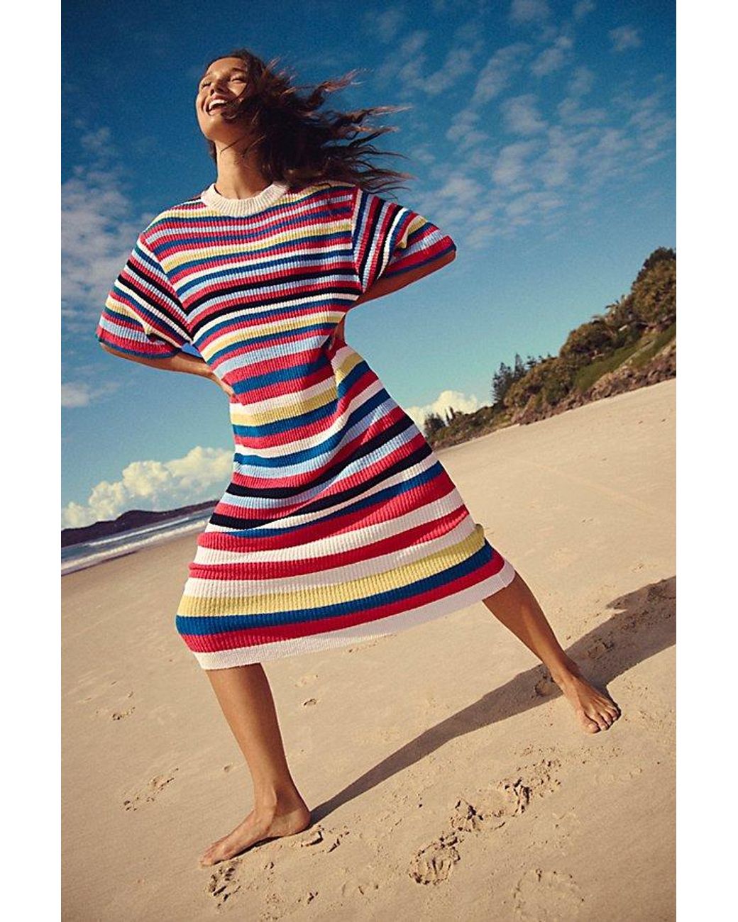 free-est Blue Shades Of Summer Sweater Dress By